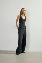 Black Denim Kimono Jean - 0