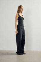 Black Denim Kimono Jean - 3