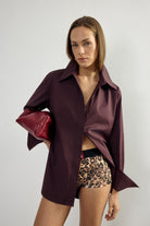 Oversize Bordeaux Shirt - 0