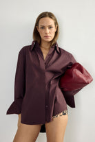 Oversize Bordeaux Shirt - 1