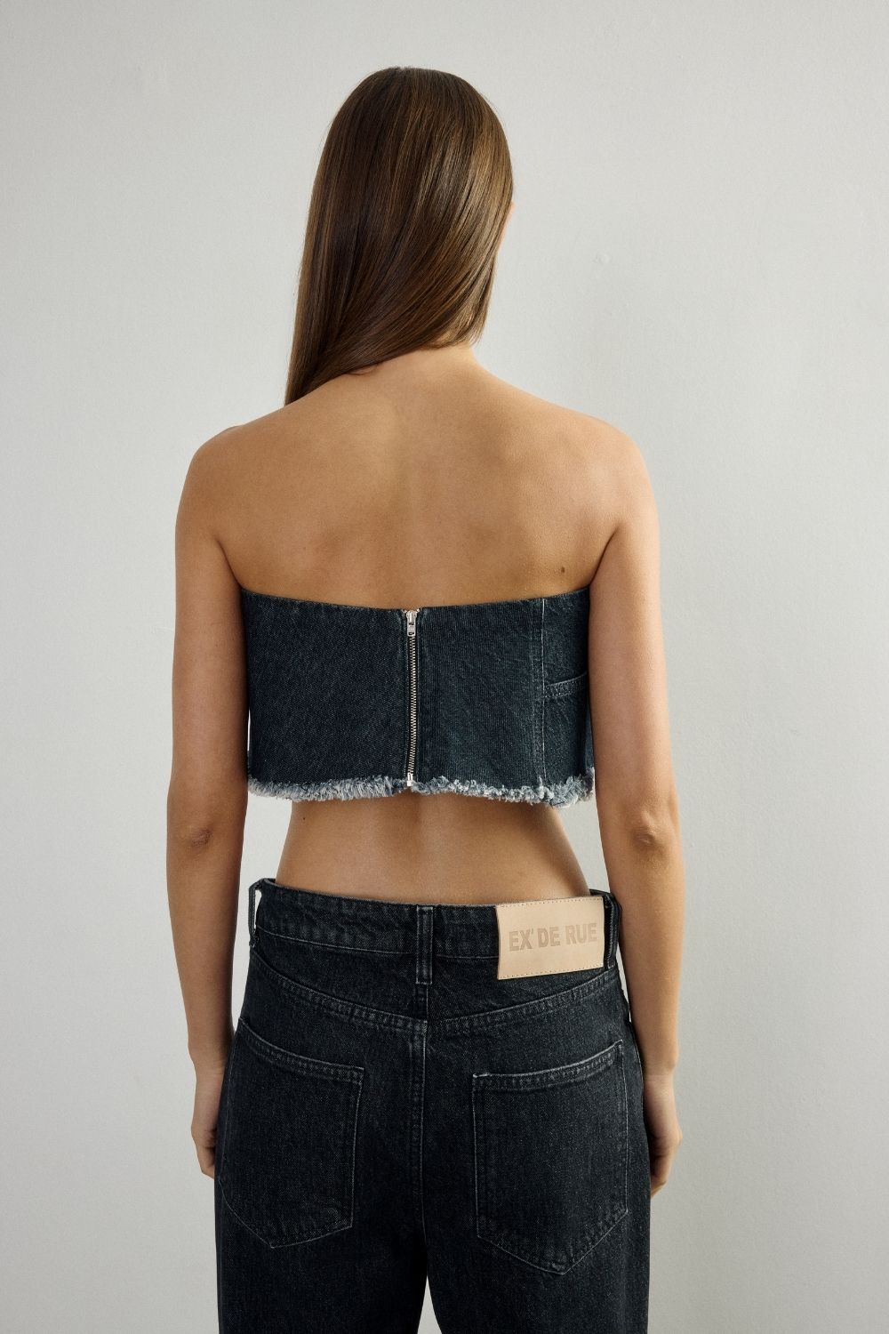 Black Denim Crop - 1