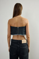 Black Denim Crop - 1