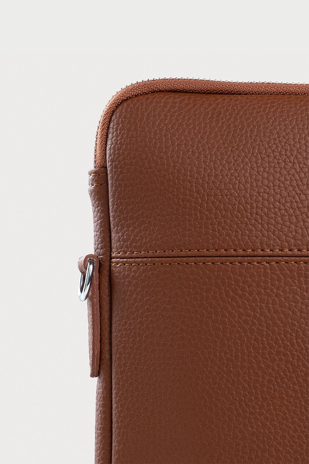 Vegan Deri Portföy Çanta  Kahverengi - 10