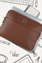 Vegan Deri Portföy Çanta  Kahverengi - 1