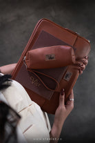 Vegan Deri Portföy Çanta  Kahverengi - 2