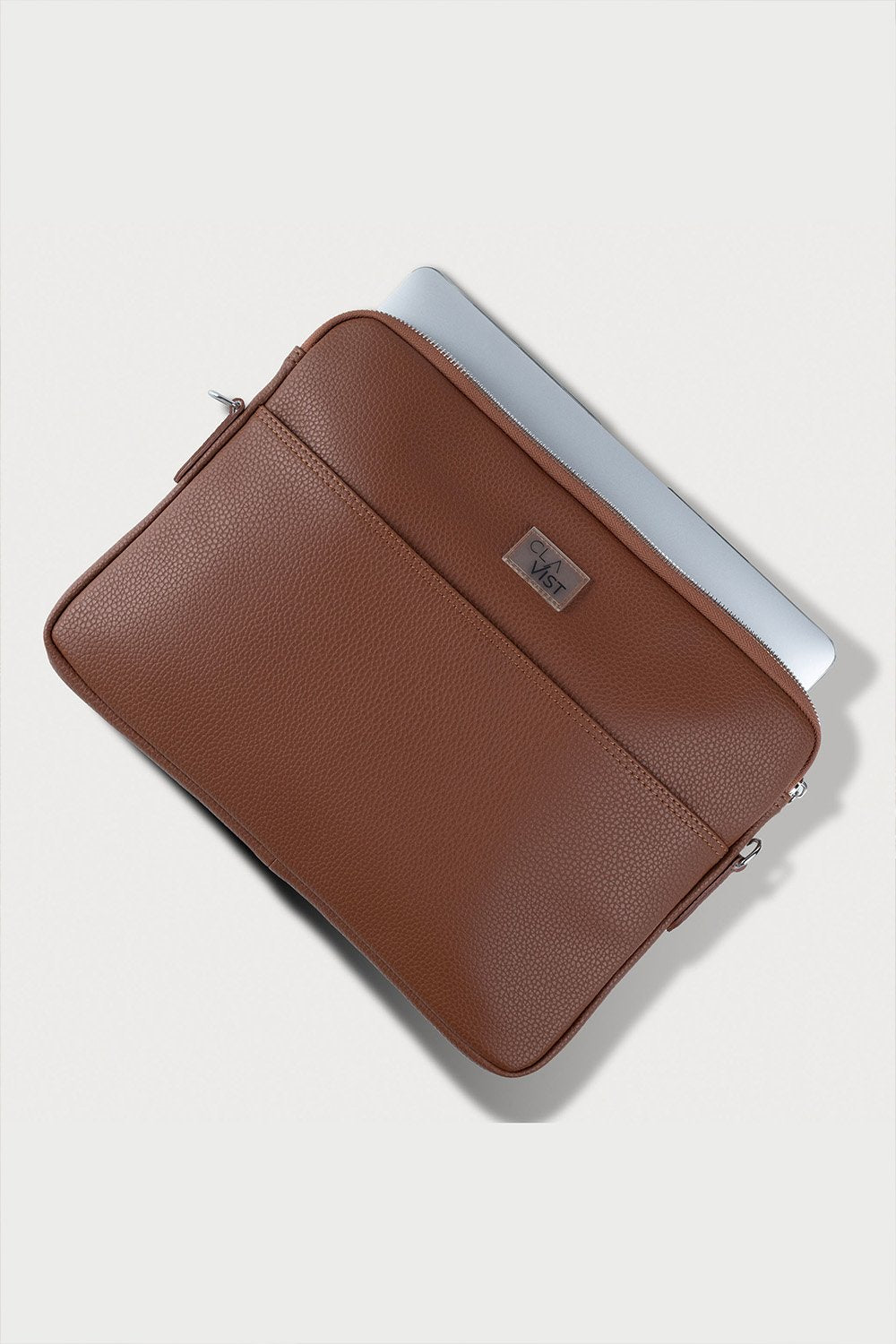 Vegan Deri Portföy Çanta  Kahverengi - 7