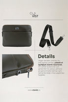 Vegan Deri Portföy Çanta Haki - 3