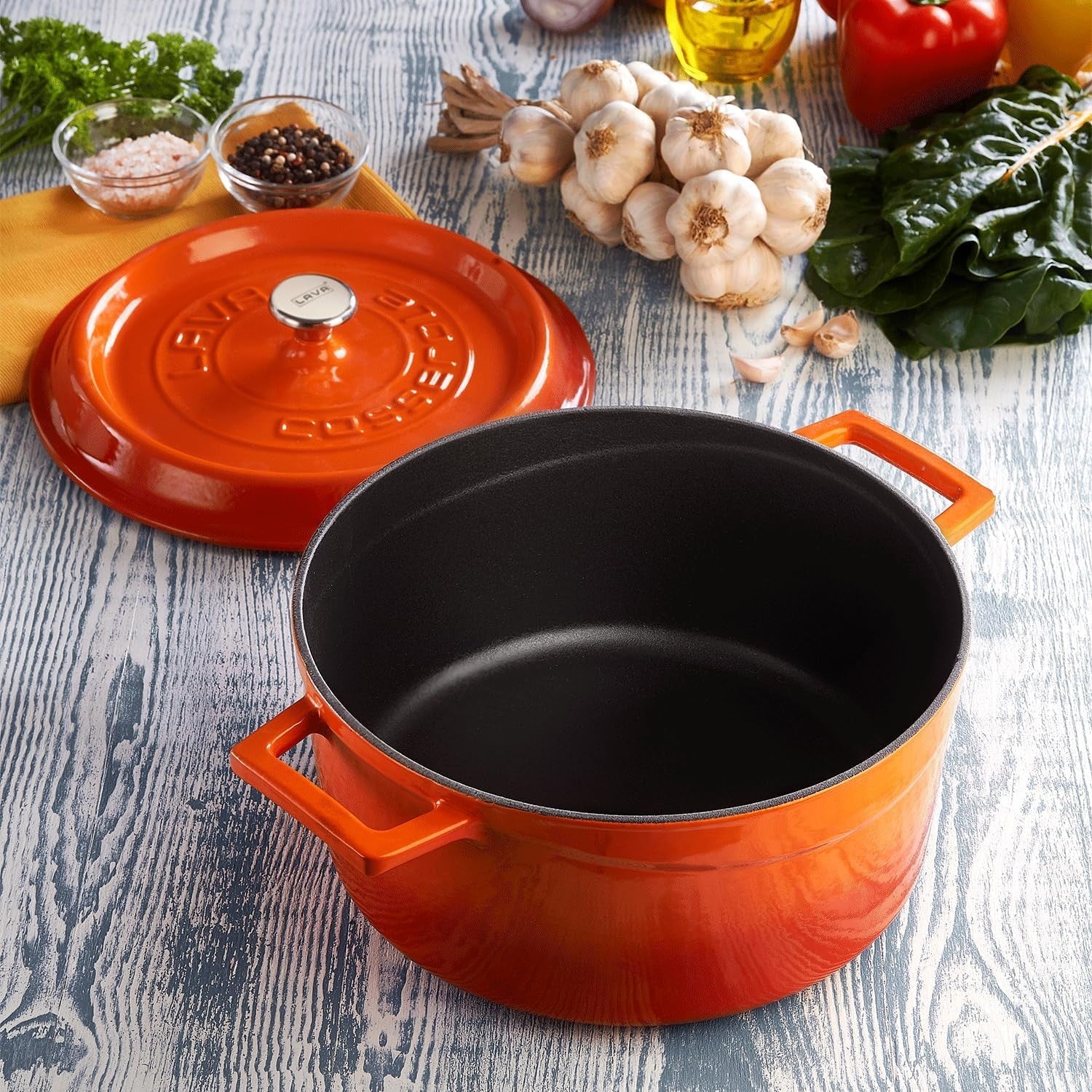 Trendy Demir Döküm Mini Derin Tencere 14 Cm Turuncu Lv Y Tc 14 K2 O - 3