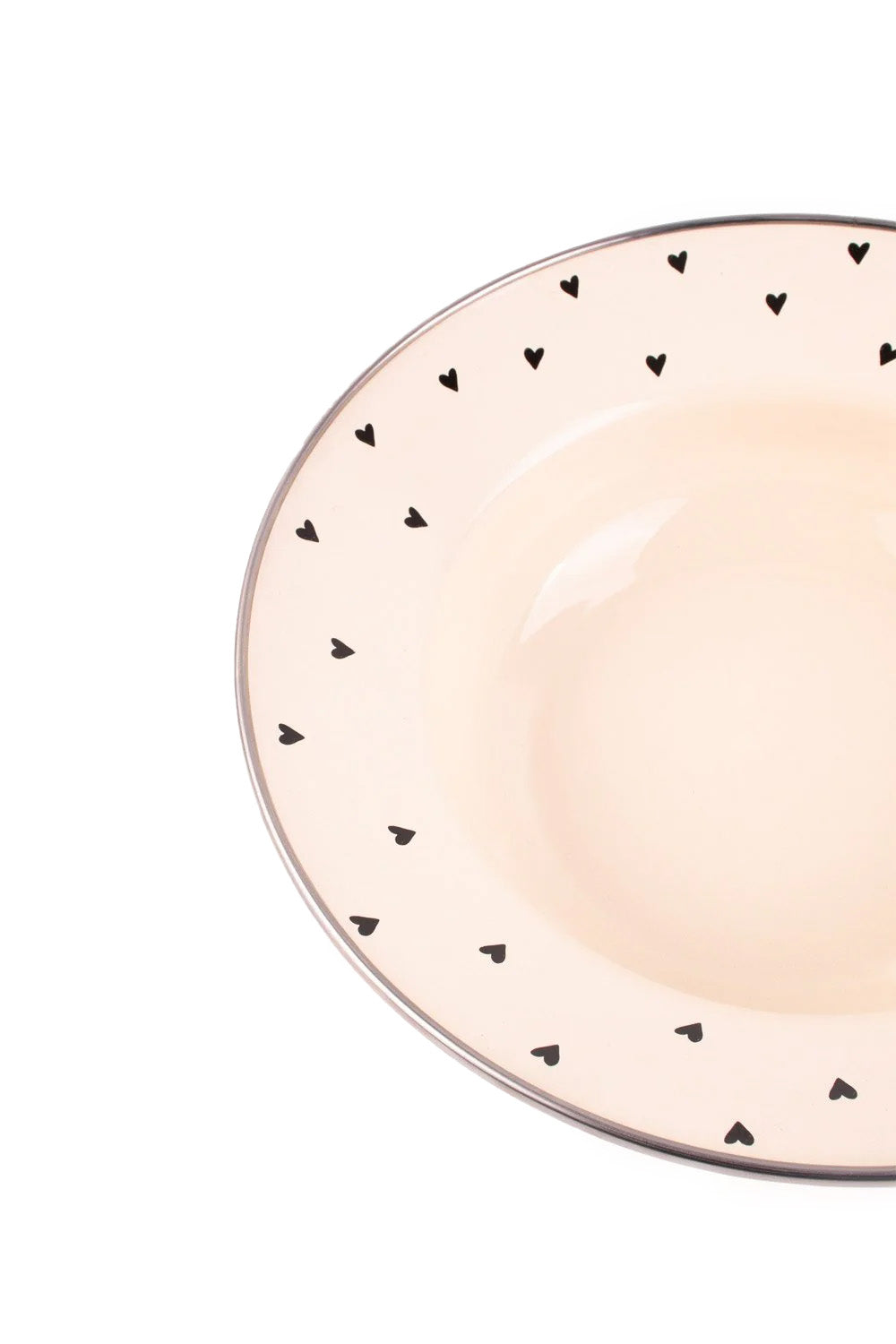 Black Cupid Emaye Çukur Makarna Ve Salata Tabağı - 1