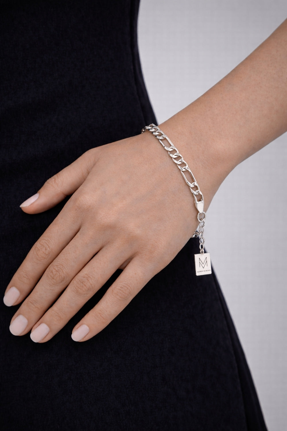 Amalfi Silver İtalyan Zincir Gümüş Bilezik - 1