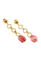 Boden Kiraz Kuvars Gümüş Sallantı Küpe - 0