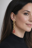 Boden Kiraz Kuvars Gümüş Sallantı Küpe - 1