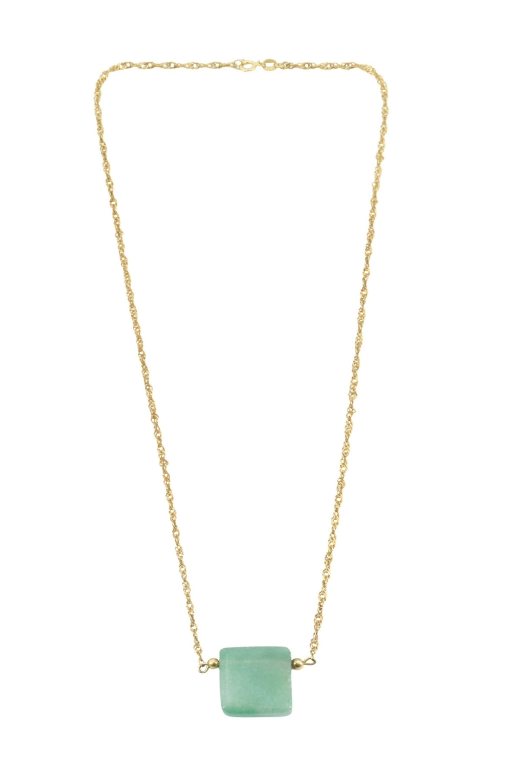 Lilian Yeşil Opal Taş Gümüş Kolye - 0