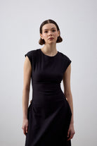 Jessie Tokalı Maxi Siyah Elbise - 0