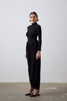 Serena Şalvar Elbise Siyah - 2