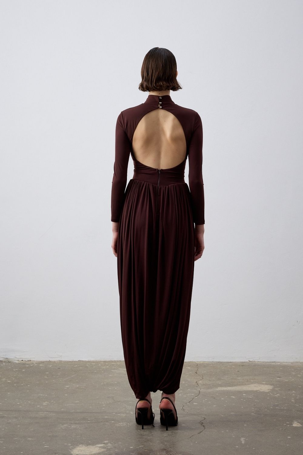 Serena Şalvar Elbise Kahverengi - 2