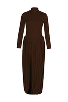 Serena Şalvar Elbise Kahverengi - 3