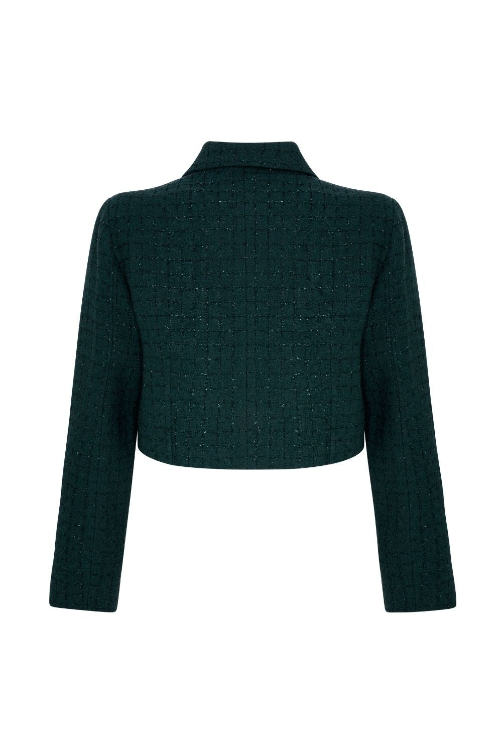 Klapa Yakalı Tüvit Ceket Koyu Yeşil - 3