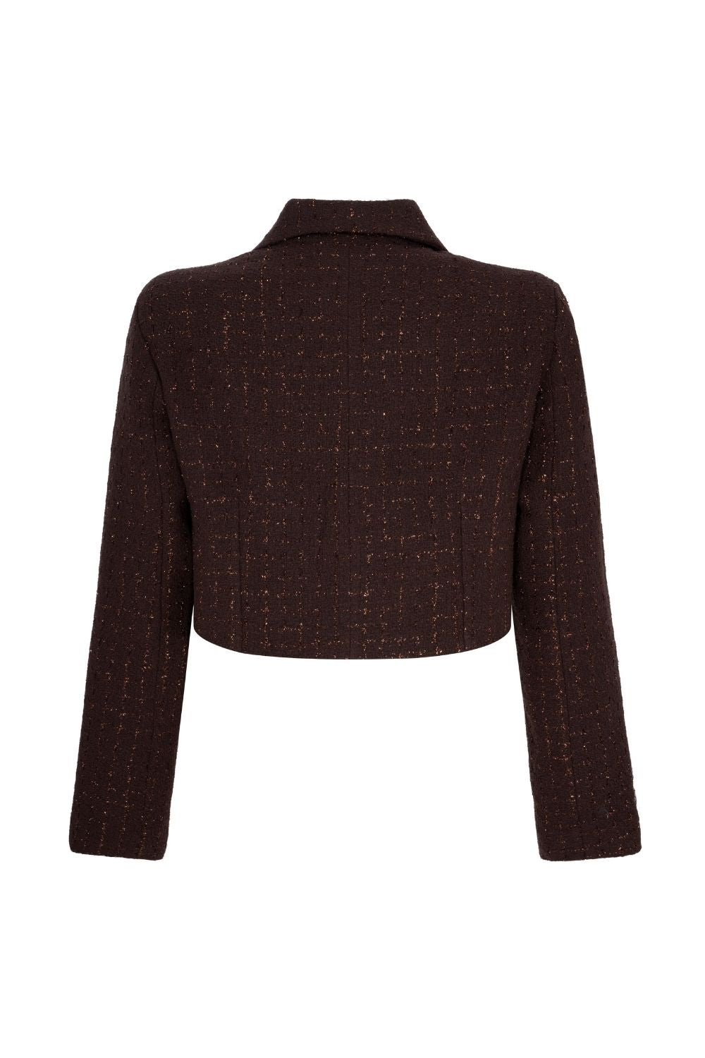 Klapa Yakalı Tüvit Ceket Kahve - 2