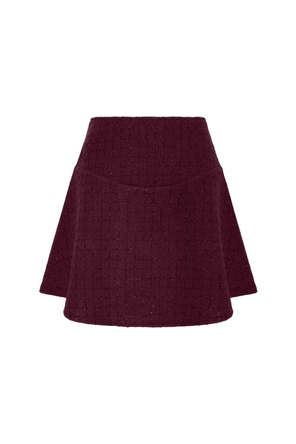 Tüvit Mini Etek Bordo - 1