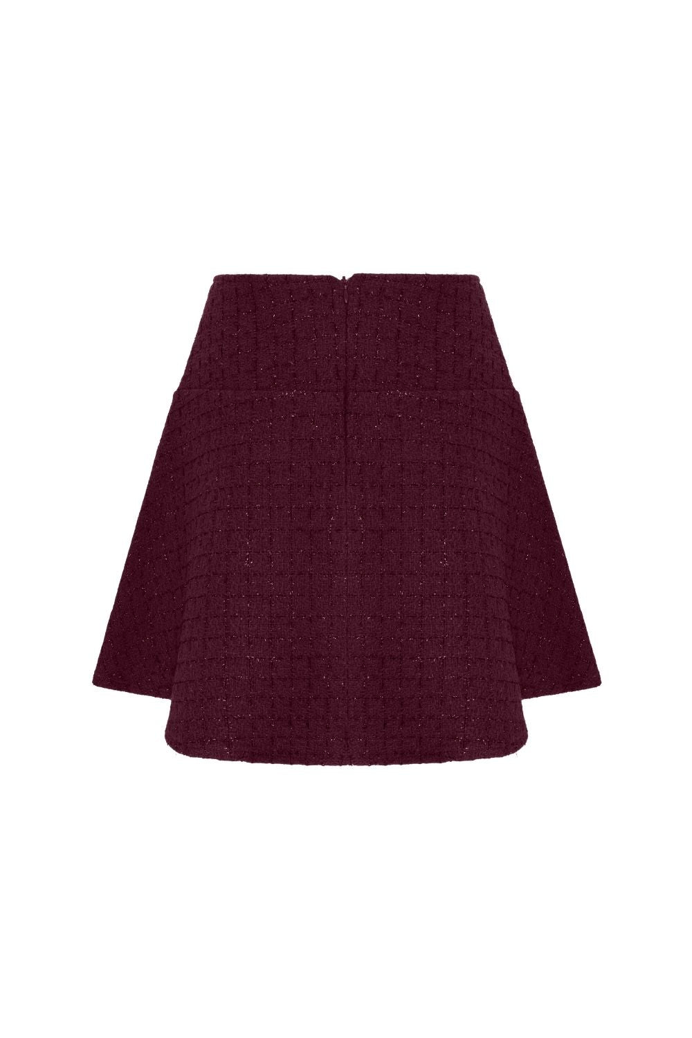 Tüvit Mini Etek Bordo - 2