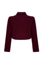 Klapa Yakalı Tüvit Ceket Bordo - 2