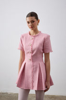 İndira Tuvit Mini Elbise Pembe - 0