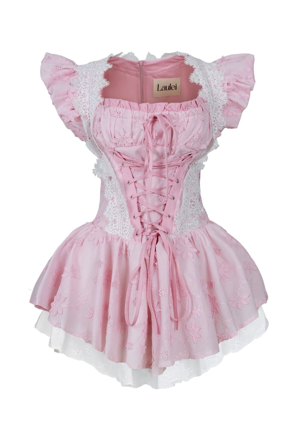 Lina Pembe Mini Elbise - 4