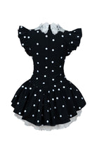 Lina Fistolu Mini Puantiyeli Siyah Elbise - 4