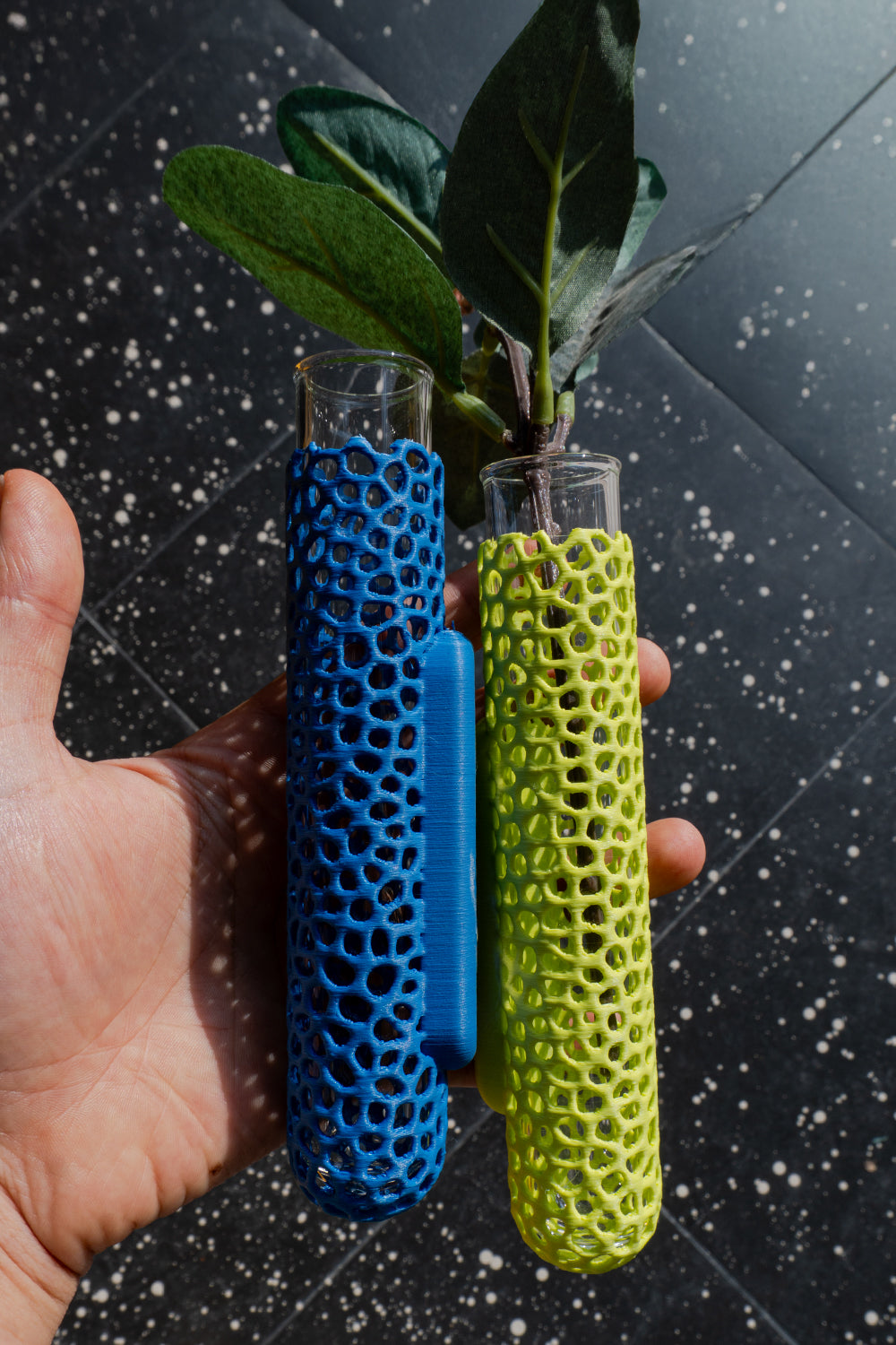 Velin Cam Tüp Bantlı Vazo - 8