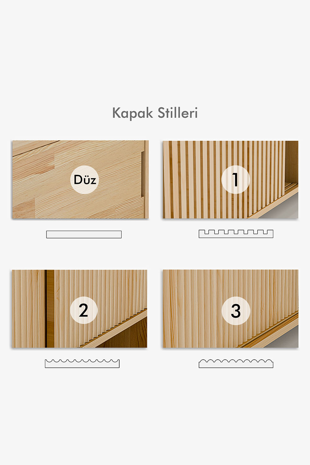 Masif Ahşap Dikey Bölmeli Tv Ünitesi - 3