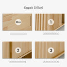 Masif Ahşap Dikey Bölmeli Tv Ünitesi - 9