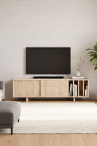 Masif Ahşap Dikey Bölmeli Tv Ünitesi - 2