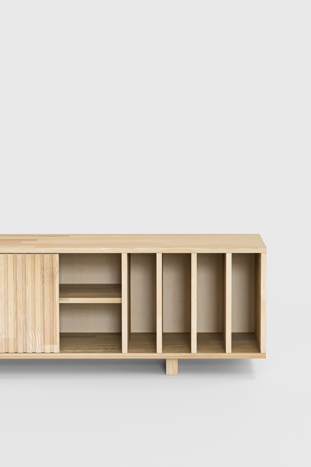 Masif Ahşap Dikey Bölmeli Tv Ünitesi - 7