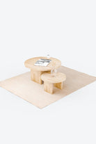 Masif Ahşap Yuvarlak Orta Sehpa - 0