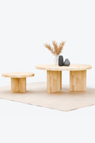 Masif Ahşap Yuvarlak Orta Sehpa - 10