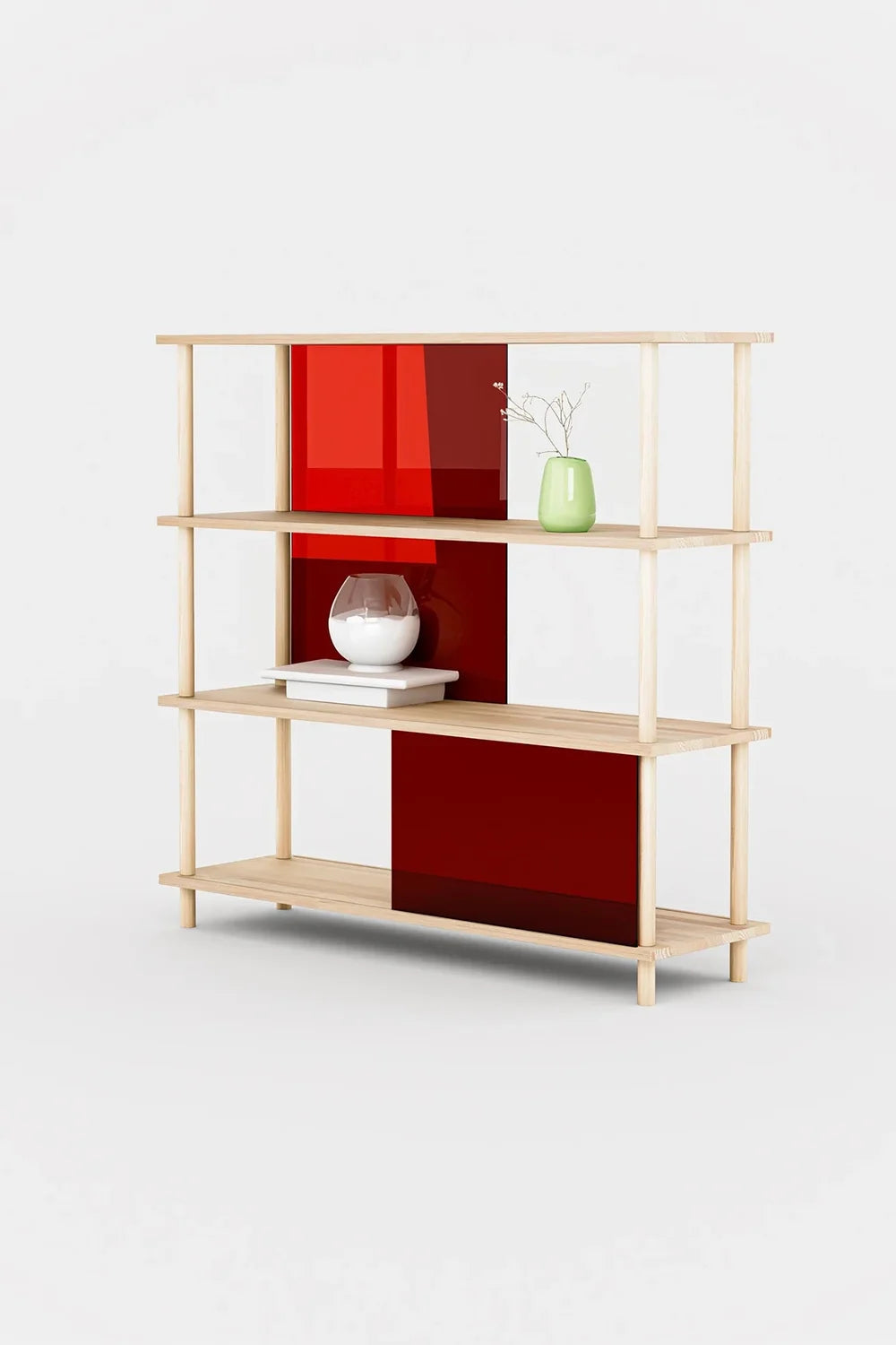 Renkli Kapak Seçenekli 4 Raflı Kitaplık - 1