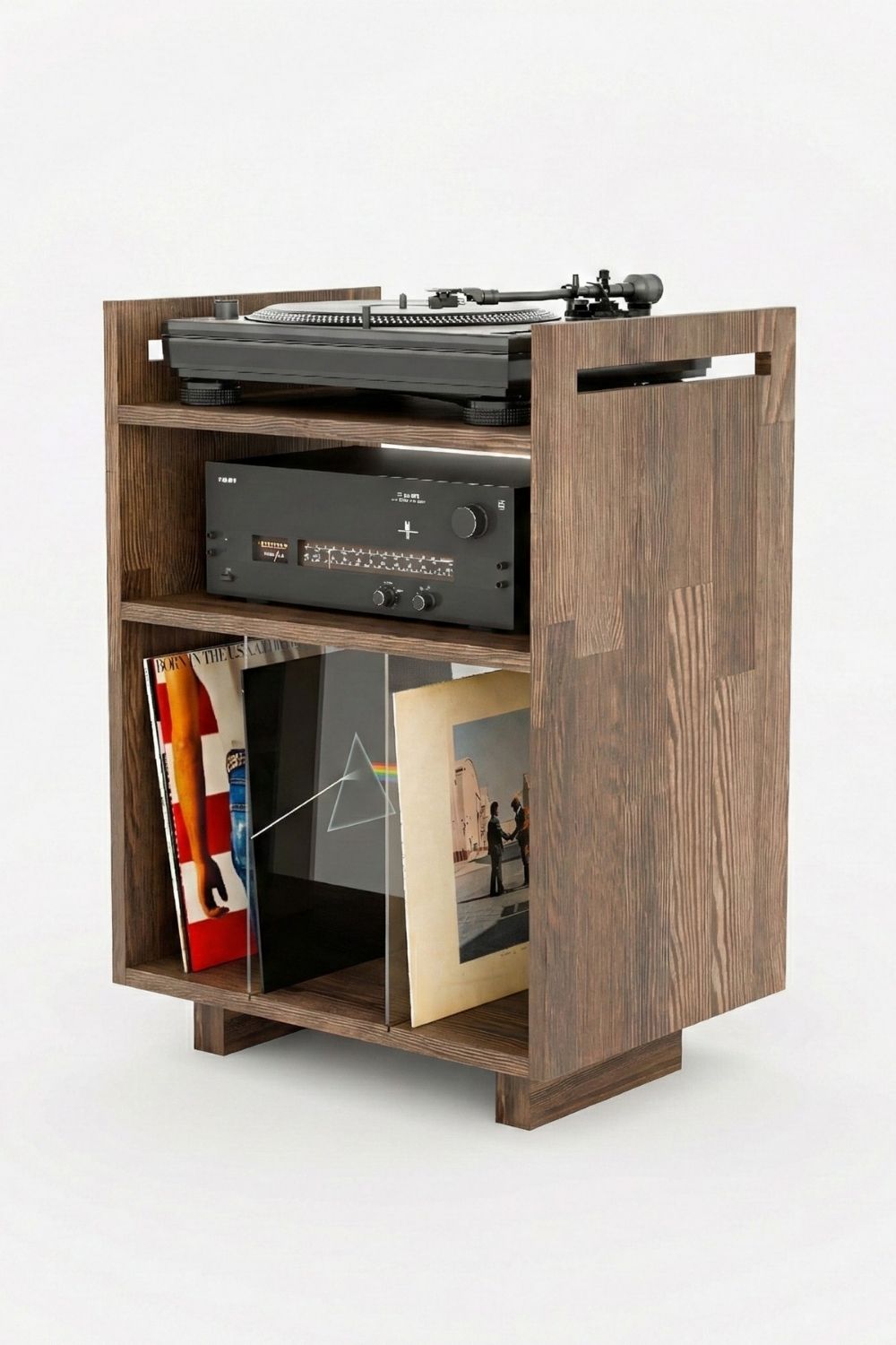 Masif Ahşap Plak & Pikap Depolama Ünitesi - 4