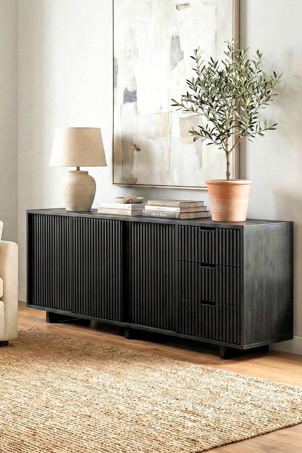 Masif Ahşap Çekmeceli Büfe & Konsol - 0