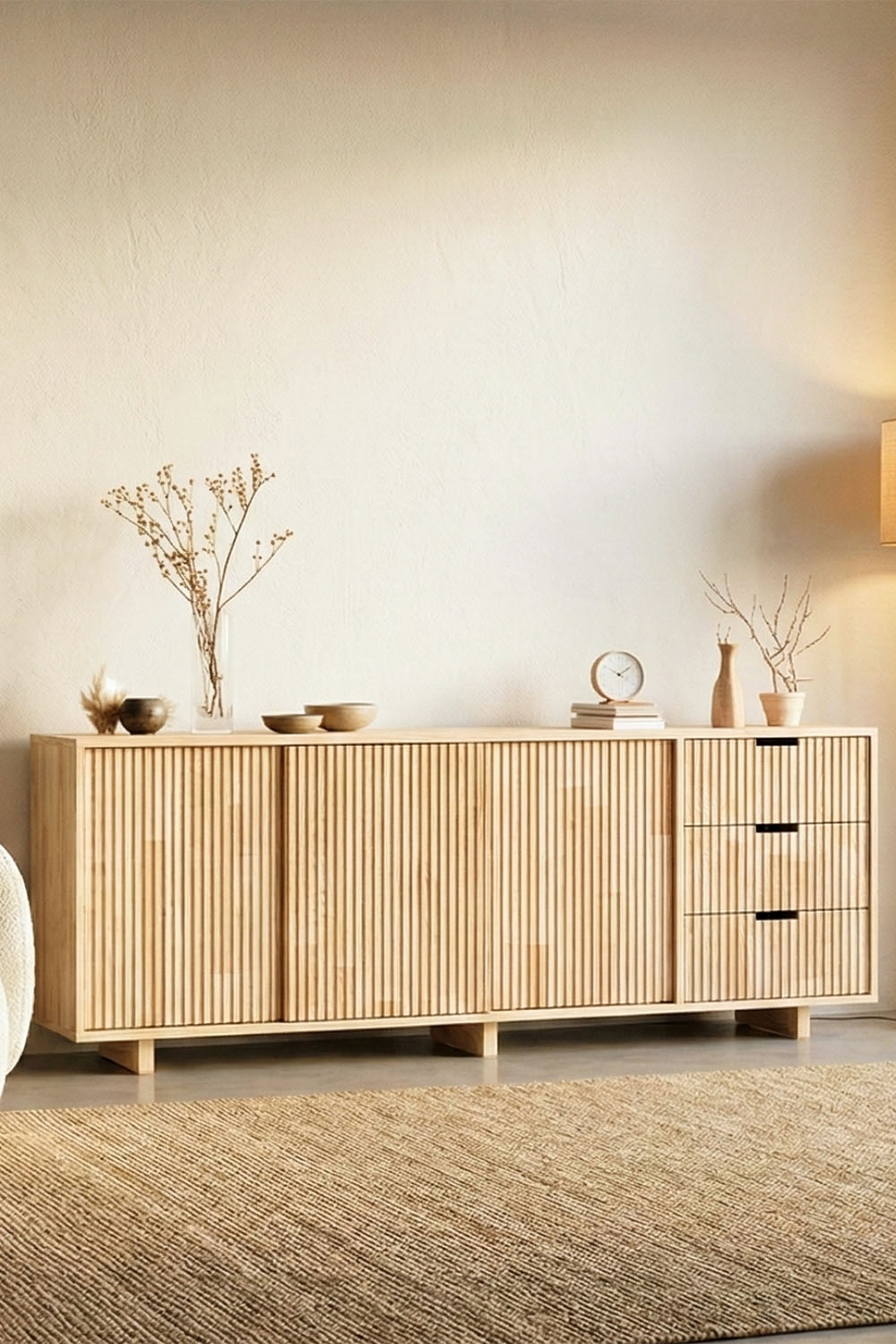 Masif Ahşap Çekmeceli Büfe & Konsol - 1