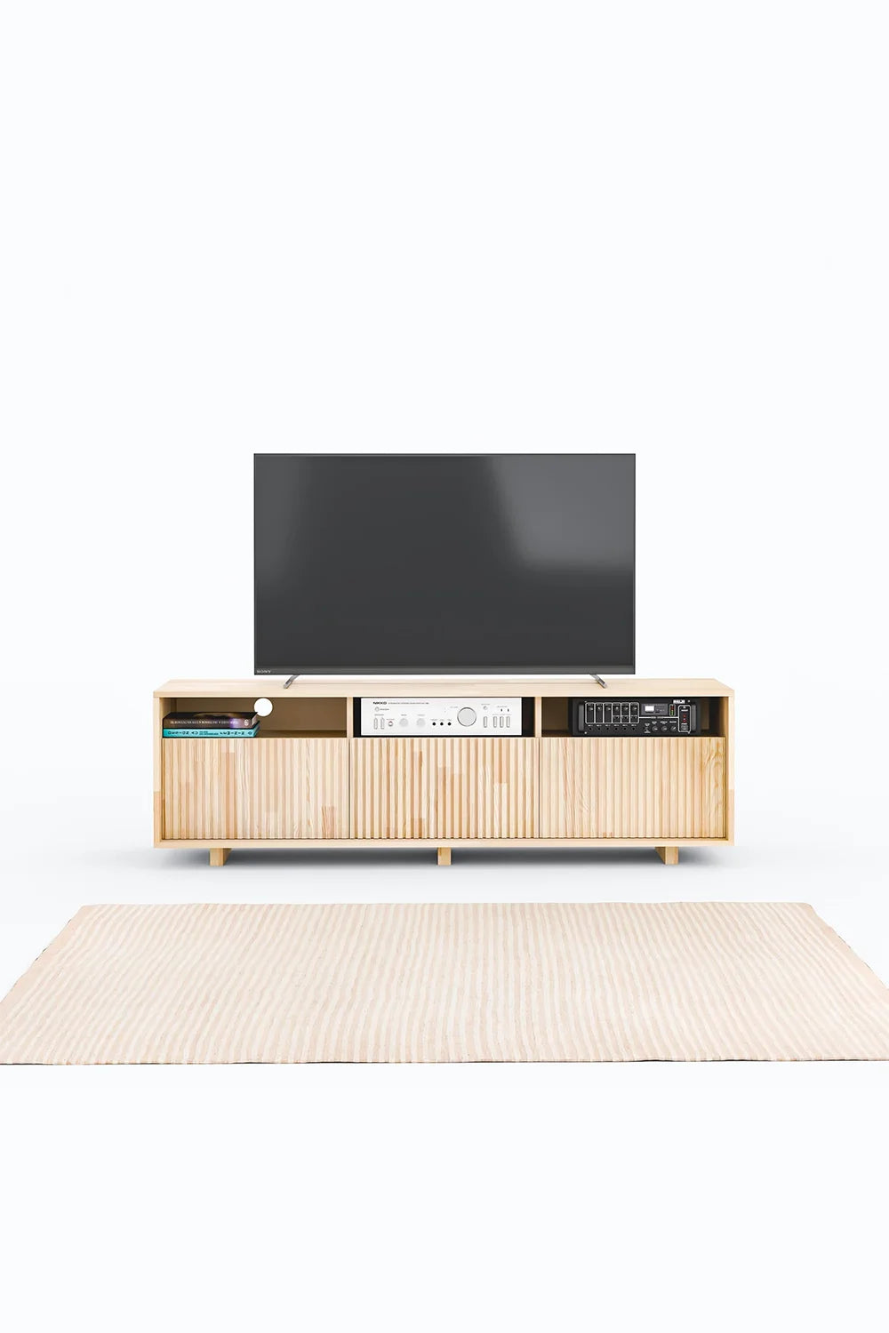 Masif Ahşap Kapaklı Tv Ünitesi - 8