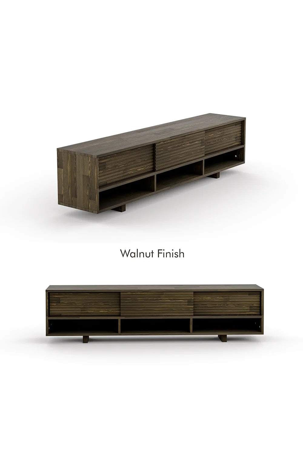 Masif Ahşap Açık Bölmeli Tv Ünitesi - 9