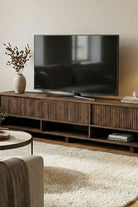 Masif Ahşap Açık Bölmeli Tv Ünitesi - 1