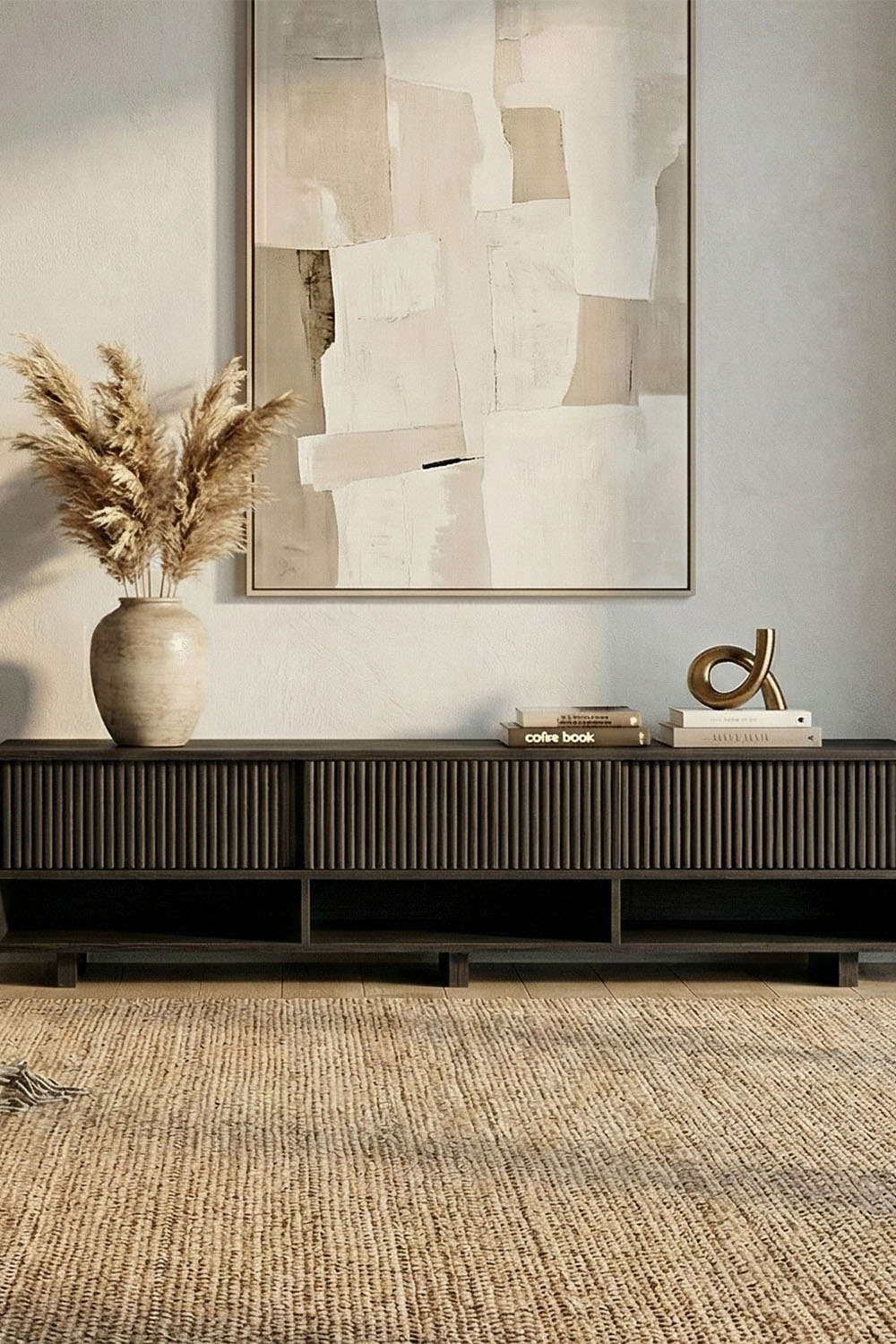 Masif Ahşap Açık Bölmeli Tv Ünitesi - 2