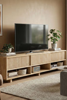 Masif Ahşap Açık Bölmeli Tv Ünitesi - 3