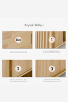 Masif Ahşap Açık Bölmeli Konsol - 2