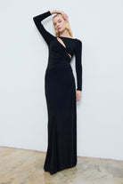 Alva Cut-Out Detaylı Maksi Elbise - 0