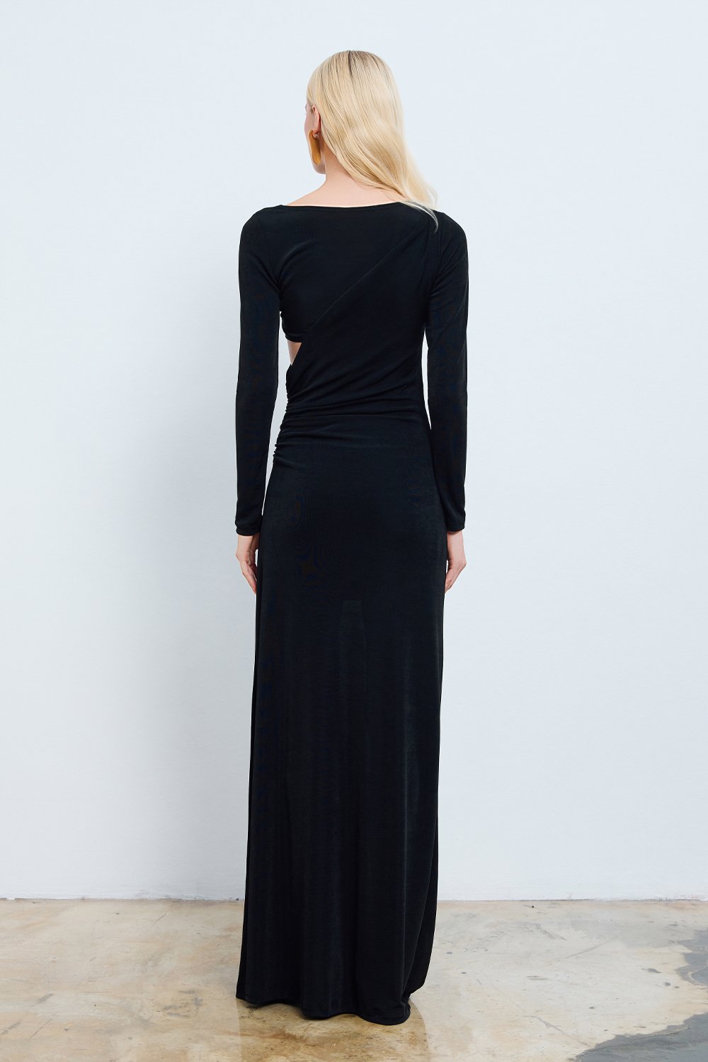 Alva Cut-Out Detaylı Maksi Elbise - 4