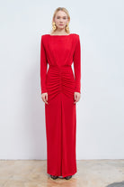 Soley Büzgülü Maksi Elbise - 2