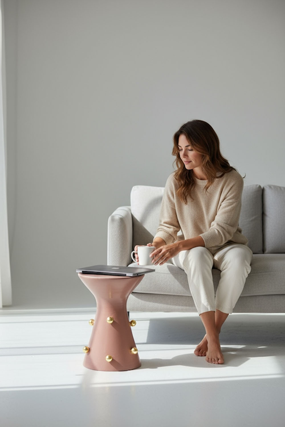 Rose&gold Seramik Sehpa - 1